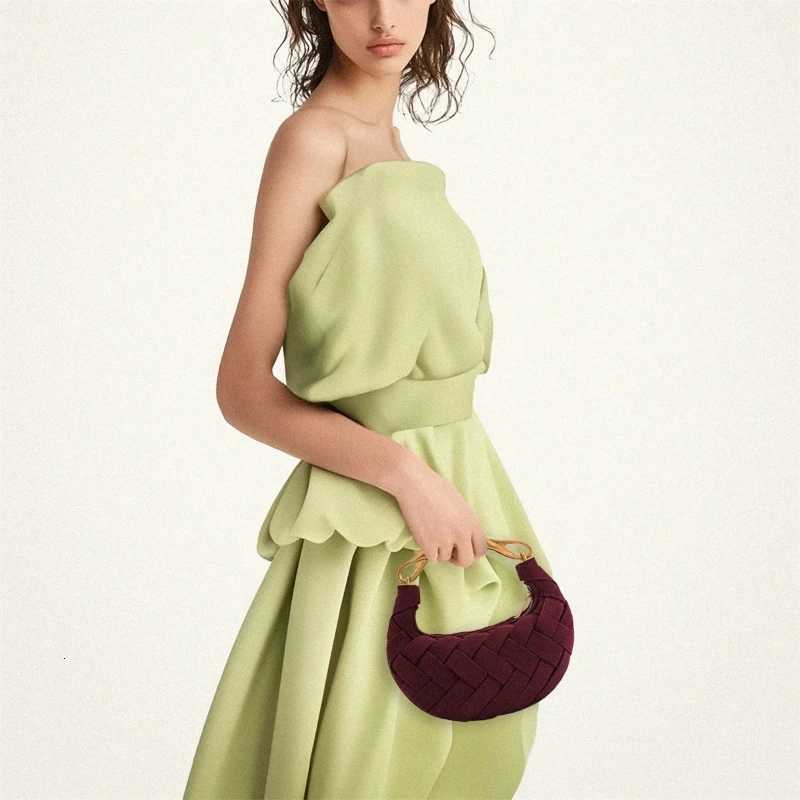 JW PEI Orla Weave New Womens Casual Small Handbag Designer Hand-woven Suede luxury Matte Texture Crossbody Bag