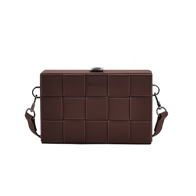 Luxury Brand Designer Bag Luxury Brand Designer Bag 2024 New Woven Bag Women's Shoulder Bag Trendy Brown Plaid Simple Unisex Crossbody Bag Box Sm
