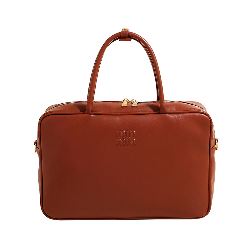 designer bag 2025 Retro Boston bag for women business simple hand-held briefcase universal leisure and versatile small square bag
