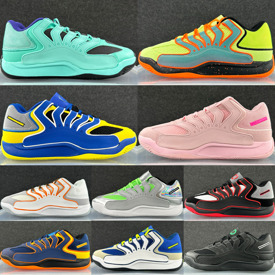 Top KD 18 Men Basketball Shoes 18s Designer Trainers Seat Pleasant Aunt Pearl Black Label Clear Jade Liquid Lime Outdoor Sneakers Size 40-46