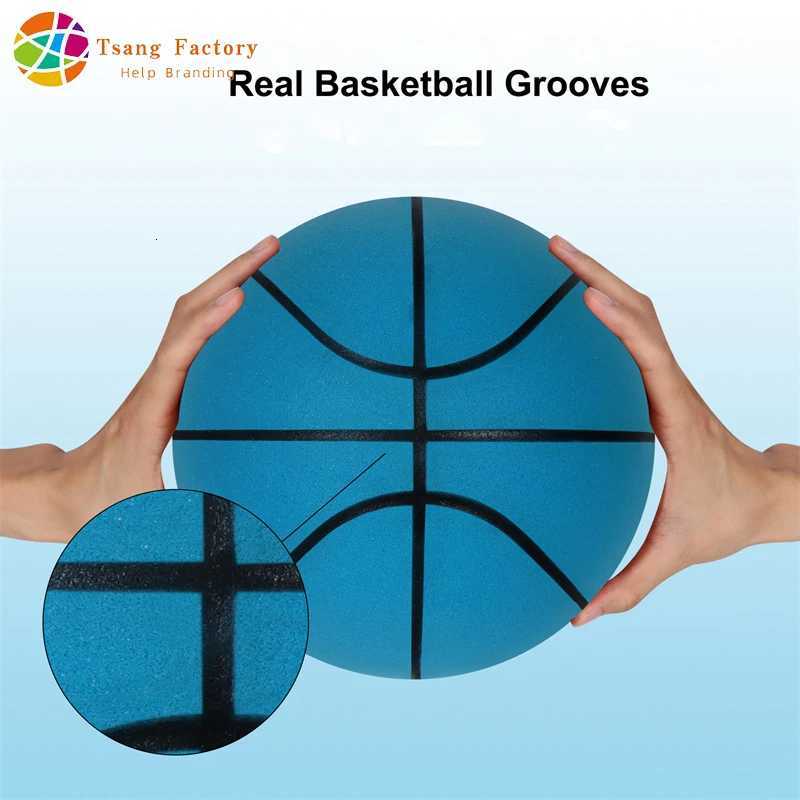 Fast Dropshipping Silent Basketball Indoor Mute Bouncing Basketball Children Sports Toys With Groove Lines No Noise Quiet BallsW251115