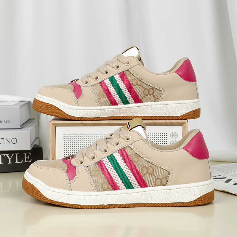 Size 35-40 designer casual shoes luxury sports shoes brand fashion shoes women's shoes retro leather tennis shoes low cut women's sports sho