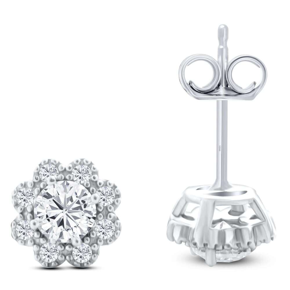 Sparkg 0.5 carat moissanite stub earrings for charm lady Sterg Sier GRA Moissanite earring dating Engagement gift