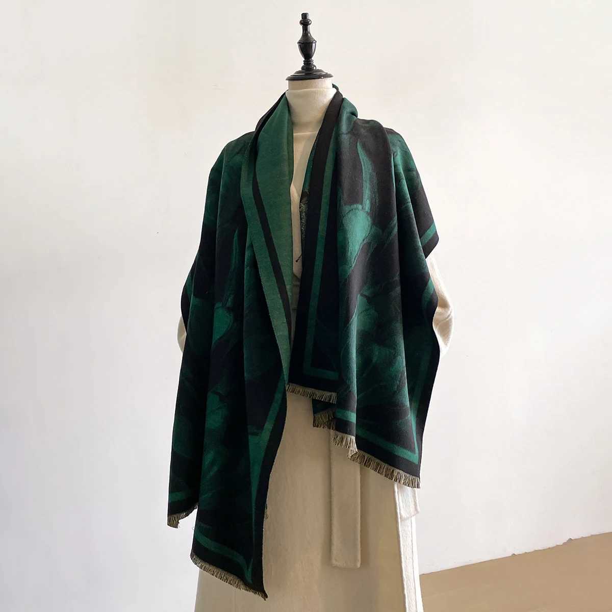 Luxury Luxury Winter Thicken Wrap Shawl Womens Imitation Cashmere Jacquard Scarf High Quality Two-Sided Pashmi Ladies Brand New Design Y251115