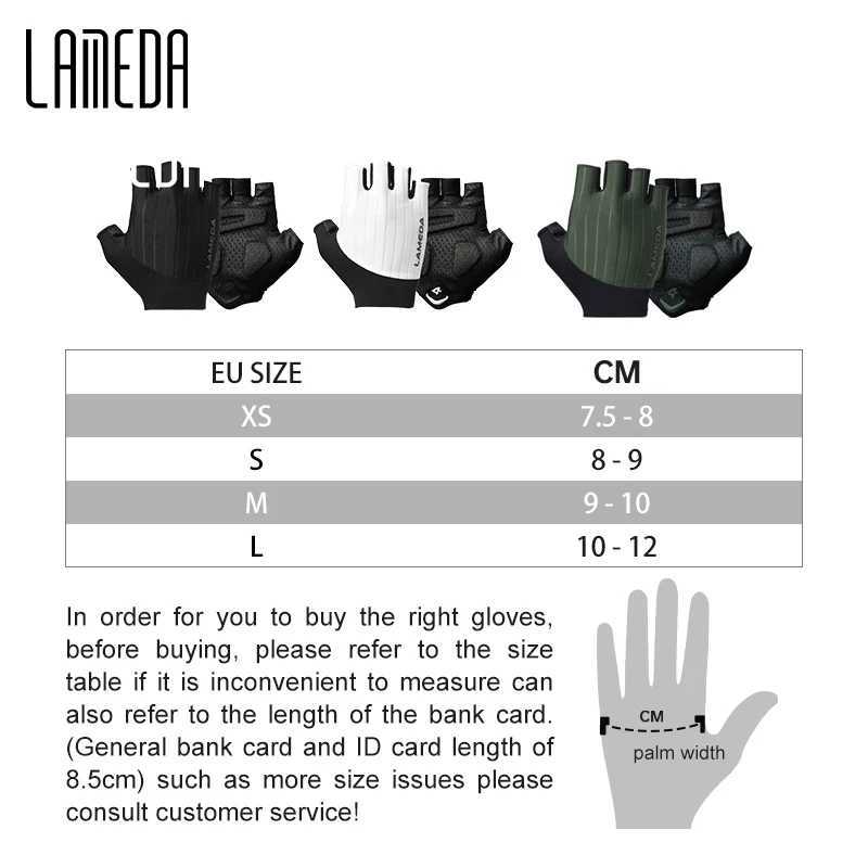 LAMEDA Summer Bicycle Gloves Half Finger MTB Cycling Gloves for Men 3D Padded Anti-Slip Shock-Absorbing Biking Bike Accessories M250416