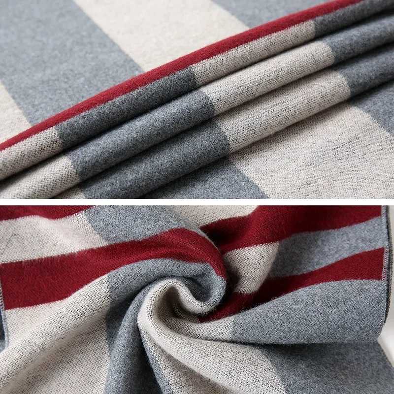 Luxury 2024 Luxury Men Pashmina Scarf for Men Winter Wool Neckwarmer Scarves Male Winter Plaid Cashmere Neck Scarfs Y251115