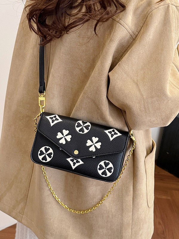 2025 Summer New Vintage Premium Print Crossbody Bag Women Stylish Versatile Casual Shoulder Bag