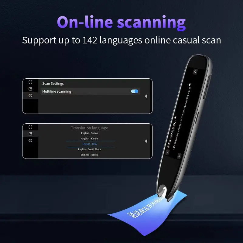 S65 Translation Pen time Intelligent Text Scanning Point Reading Learning Intelligent Voice Translator Device Recording Pen 250415