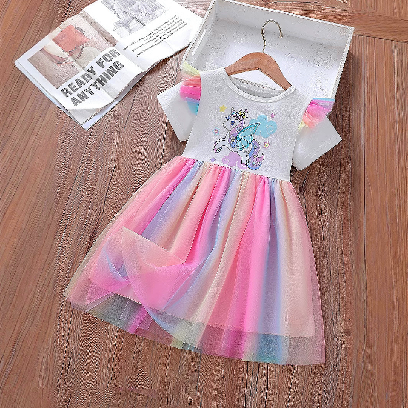 Disney baby designer Apparel Children's clothes Frozen Elsa Princess Children's Princess Dress Princess Skirt Pure Cotton Princess Dress Com