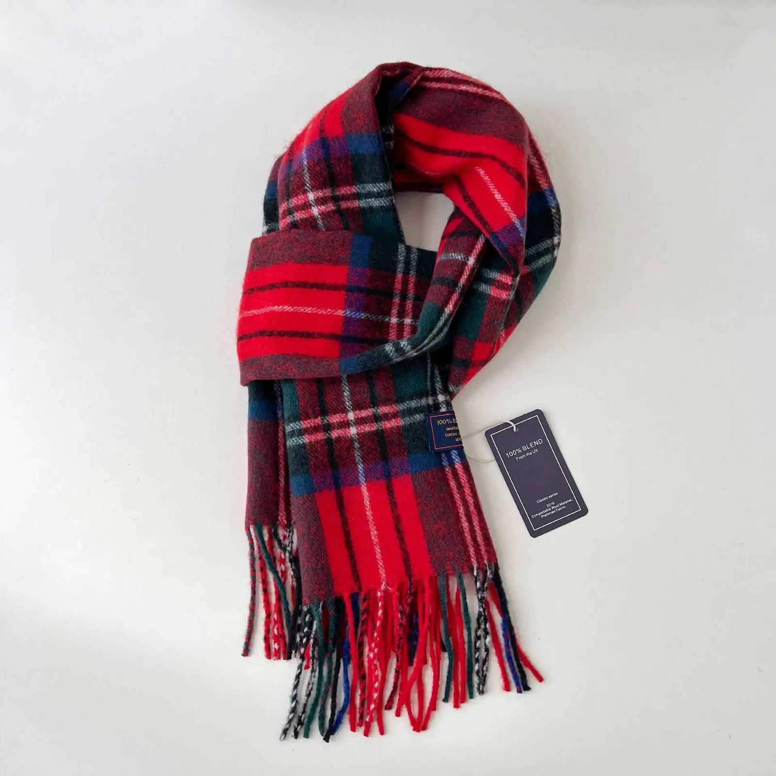 Luxury Korean Style Tassel Patchwork Plaid Scarf Womens Fashion Versatile Neck Protection Warmth Cold Resistance Winter New Arrival Y251115