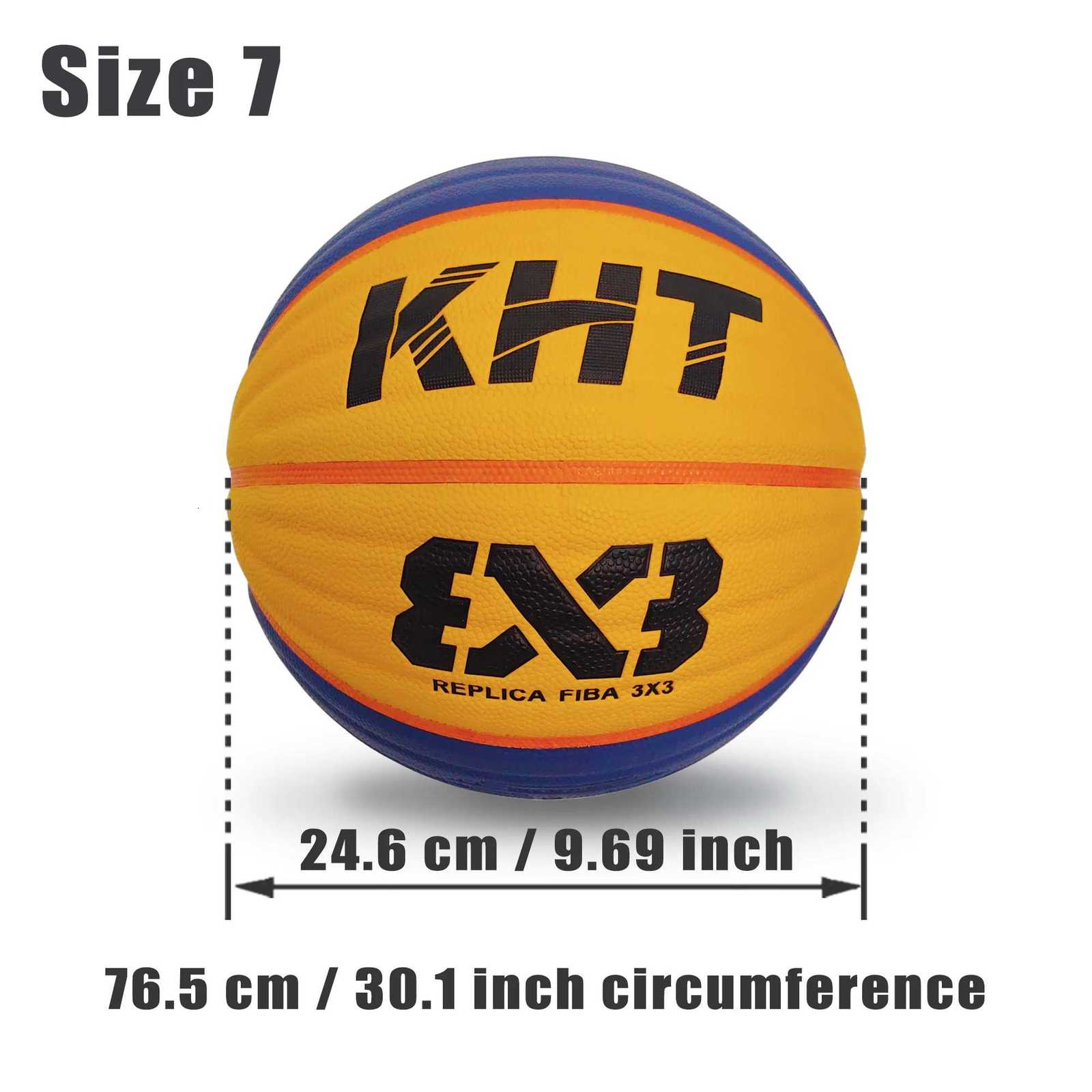 KHT Basketball 3X3 Match High Elasticity and Grip PU Ball Street Training Performnce Size 6/Size 7 for Women MenW251115