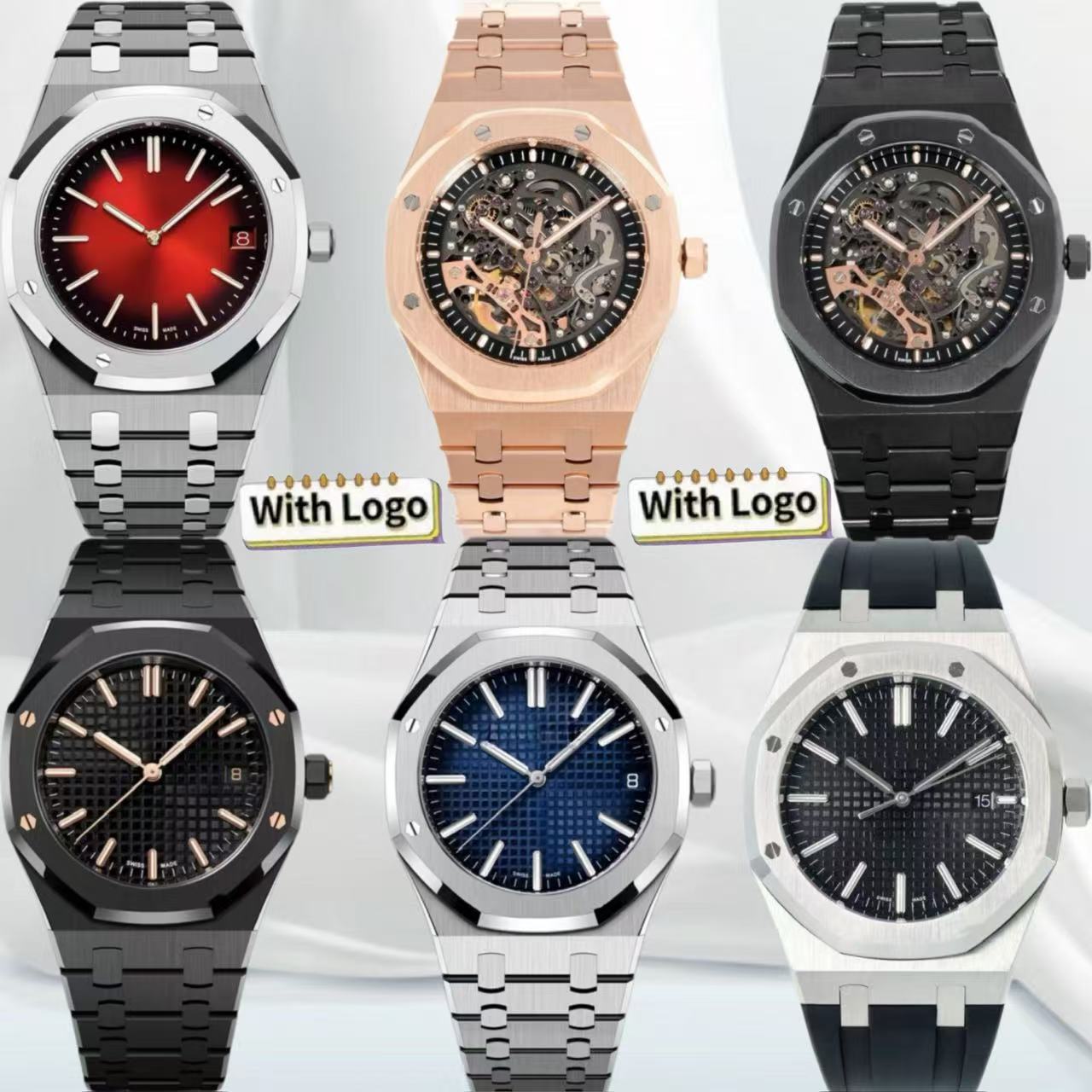 Designer watches men all black skeleton dial mens watch automatic movement waterproof mechanical Stainless steel/Rubber strap Wristwatches reloj orologio montre