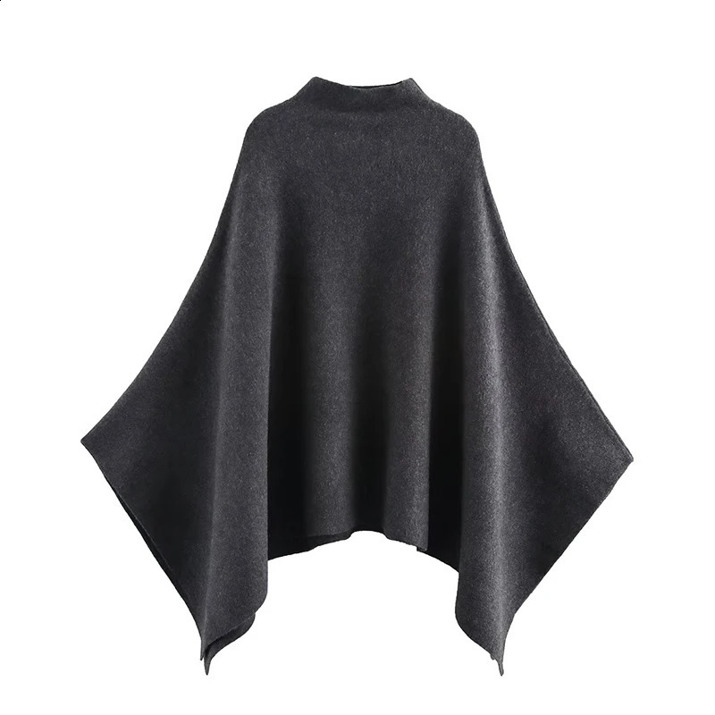 Willshela Womens Fashion Solid Asymmetric Knitted Collar Top Retro O-neck Long sleeved Womens Fashion Womens Top 250410