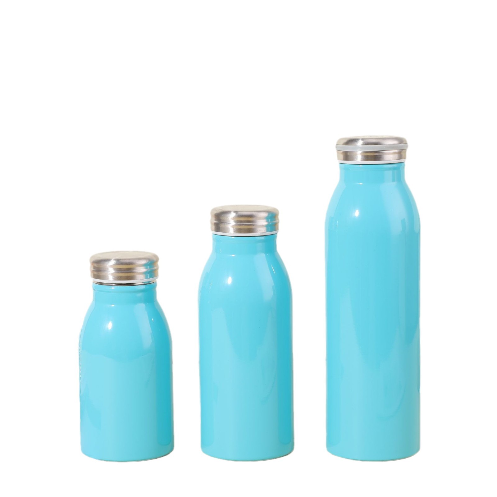 New Cross-Border Sports Water Bottle, Creative Straight Small-Mouth Milk Bottle, 304 Stainless Steel Double-Layer Vacuum Insulated Cup LG