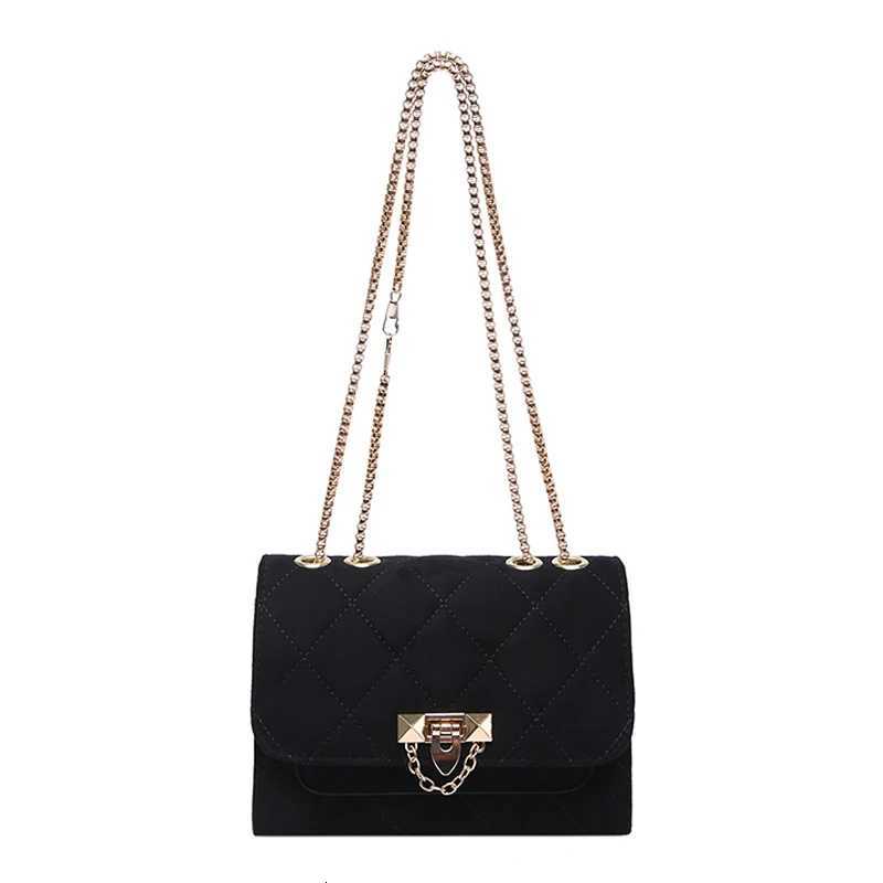 Imitation Suede Women Chain Shoulder Bags Solid Color Flap Bag New Female Small Underarm Bag Fashion Commute Crossbody BagW251115