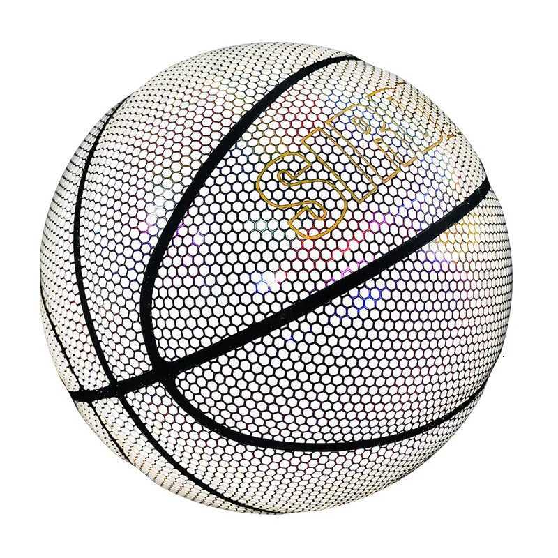 SIRDAR Luminous basketball size 7 student adult game outdoor indoor wear-resistant PU fluorescent training basketball equipmentW251115