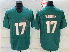 17 Jaylen Waddle Custom 2025 Rivalries JerseyS 1 Tua Tagovailoa De'Von Achane Tyreek Hill Jordyn Brooks Dodson Jaelan Phillips Bradley Chubb