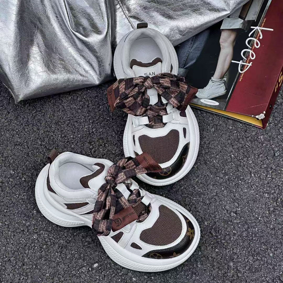 Designer's popular classic arched bottom print sports shoes fashion new versatile super hot sneakers black brown size 35-40 free shipping