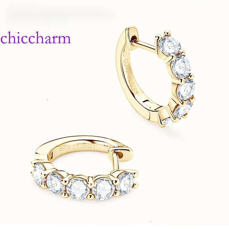 DJMAX 1ct Moissanite Stud Earrings for Women Top Quality Original Sterg Sier Lady's Dia Earring Hoop New 2023