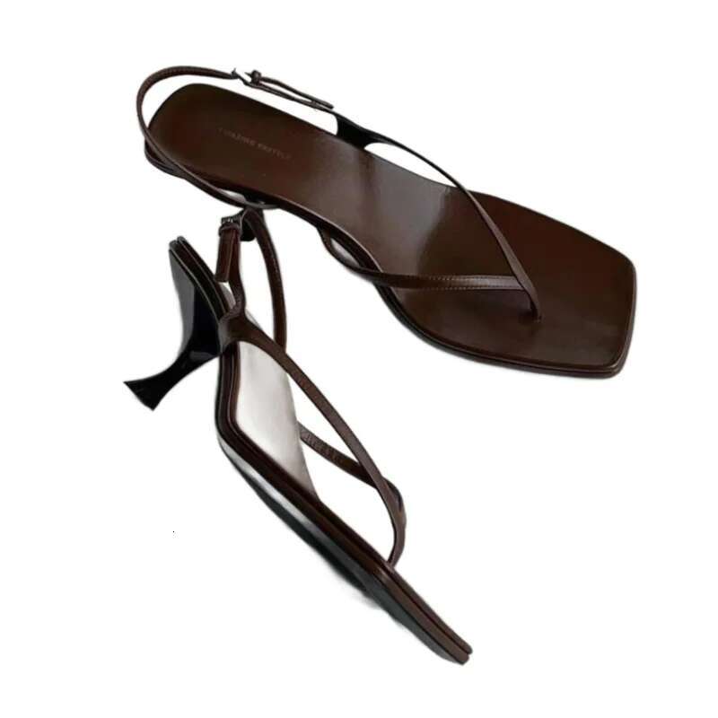 Kitten High Heels Sandals Women Flip Ps Square Shoes Slippers Clip Toe Designer 2025 New Summer Sexy Fashion Dress Pumps