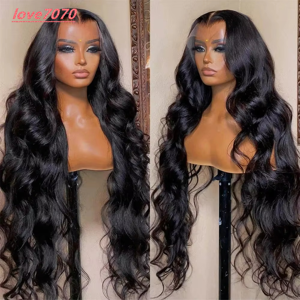 30 40 Inch Lace Front Wig 200 Density 13x6 HD Transparent Body Wave Lace Frontal Human Hair Wig PrePlucked Glueless for Women