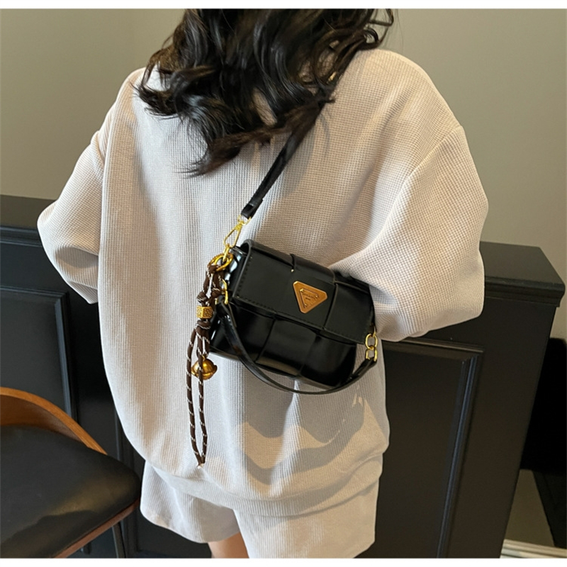 free shipping designers bags for womens 2025 new small square commuting hot woven crossbody bag high end sense simple and fashionable