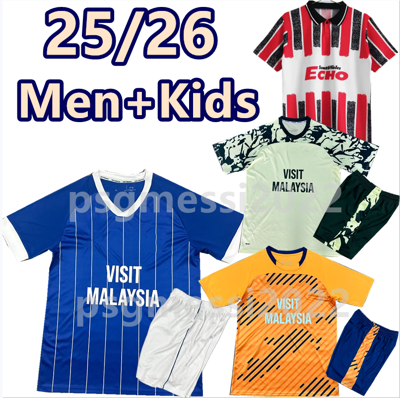 25 26 kids Cardiff Soccer Jerseys Home Away Football kits RALLS PHILOGENEP RINOMHOTA COLWILL RATCLIFFE HOILETT MURPHY GLATZEL Uniforms Men kids kit Football Shirt