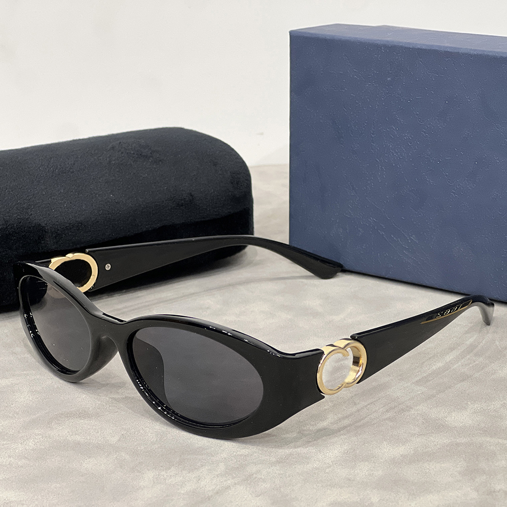 Designer sunglasses Y2K Spice Girl Wind Sunglasses Fashion Oval Narrow Frame Sunglasses Retro Gold Standard High Quality sunglasses UV400 Polarized Sunglasses