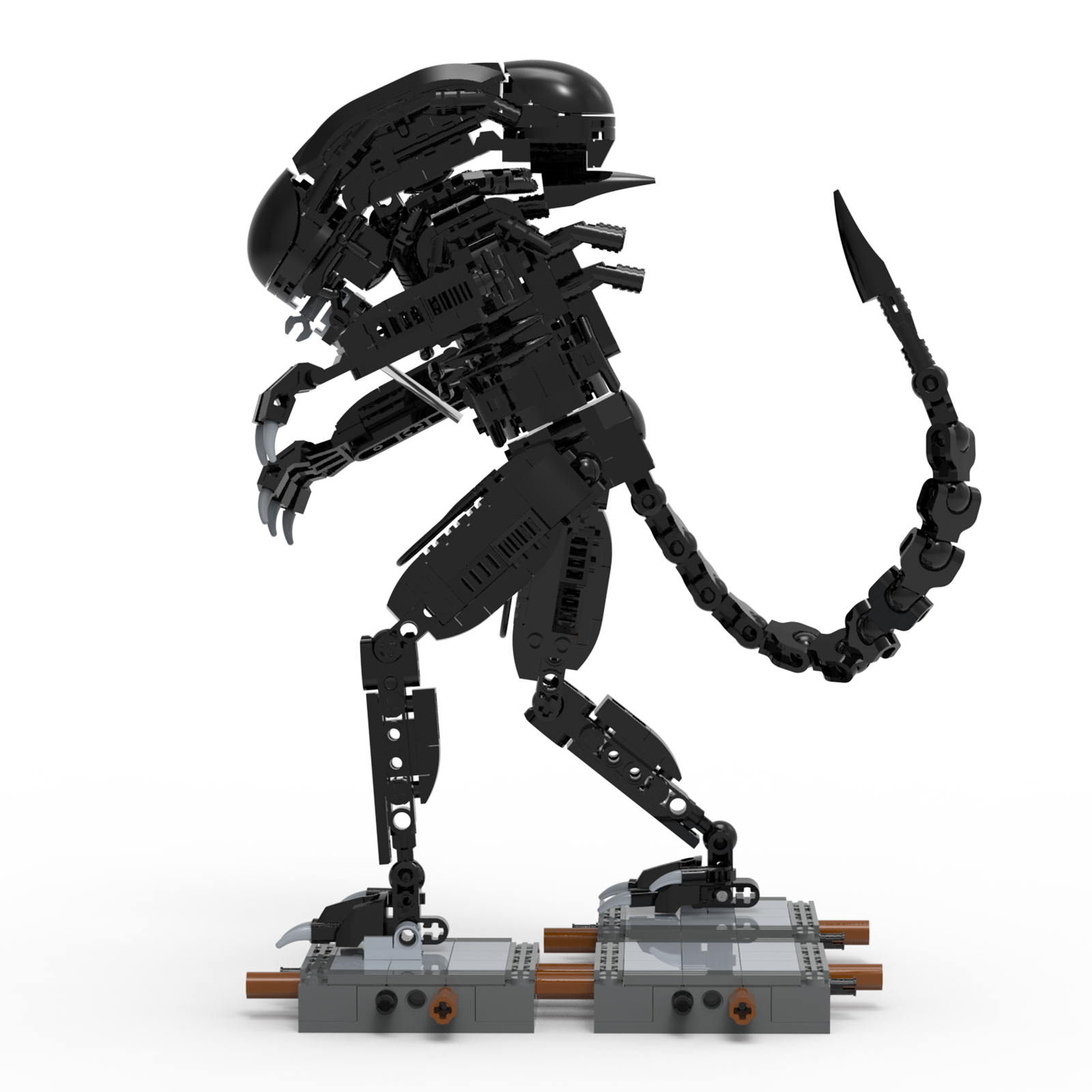 27cm Alien Block MOC Building Set with 566 Pieces for Kids boy gifts building block