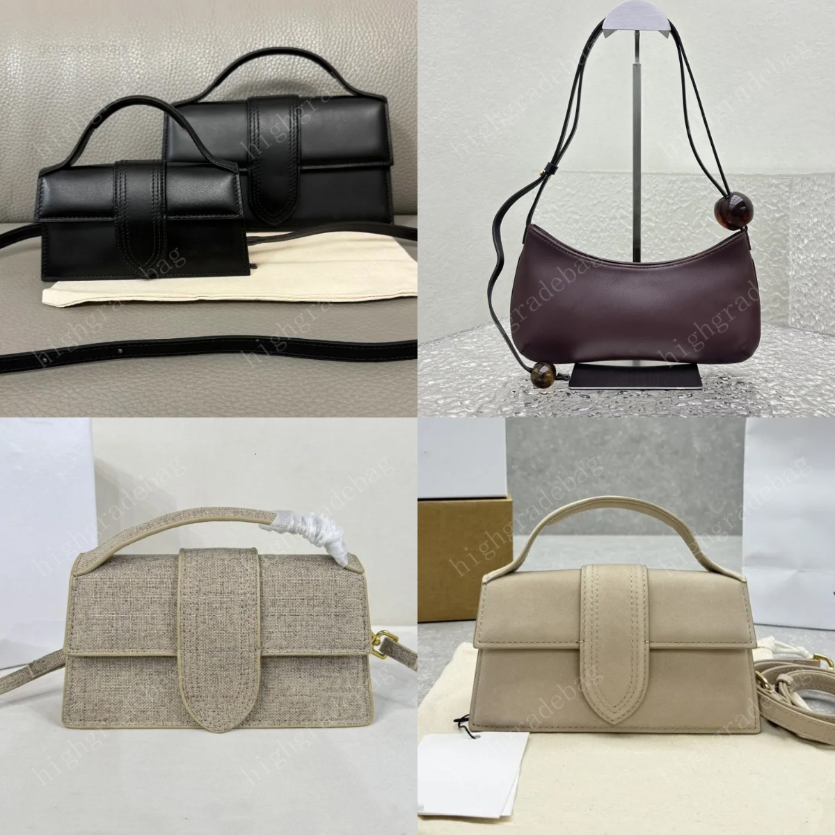 Designer bag Shoulder bag Le Bambino sac chiquito the Ronds bag luxury women crossbody bag Vintage Handbag Underarm Frosted Suede linen leather purse Wallet