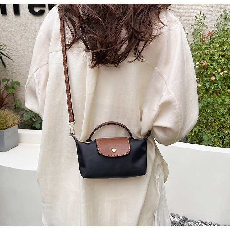 2025 Retro fashion all-match cross-border bestseller spring/summer women's bag single shoulder crossbody hand-held high-end nylon dumpling bag ne
