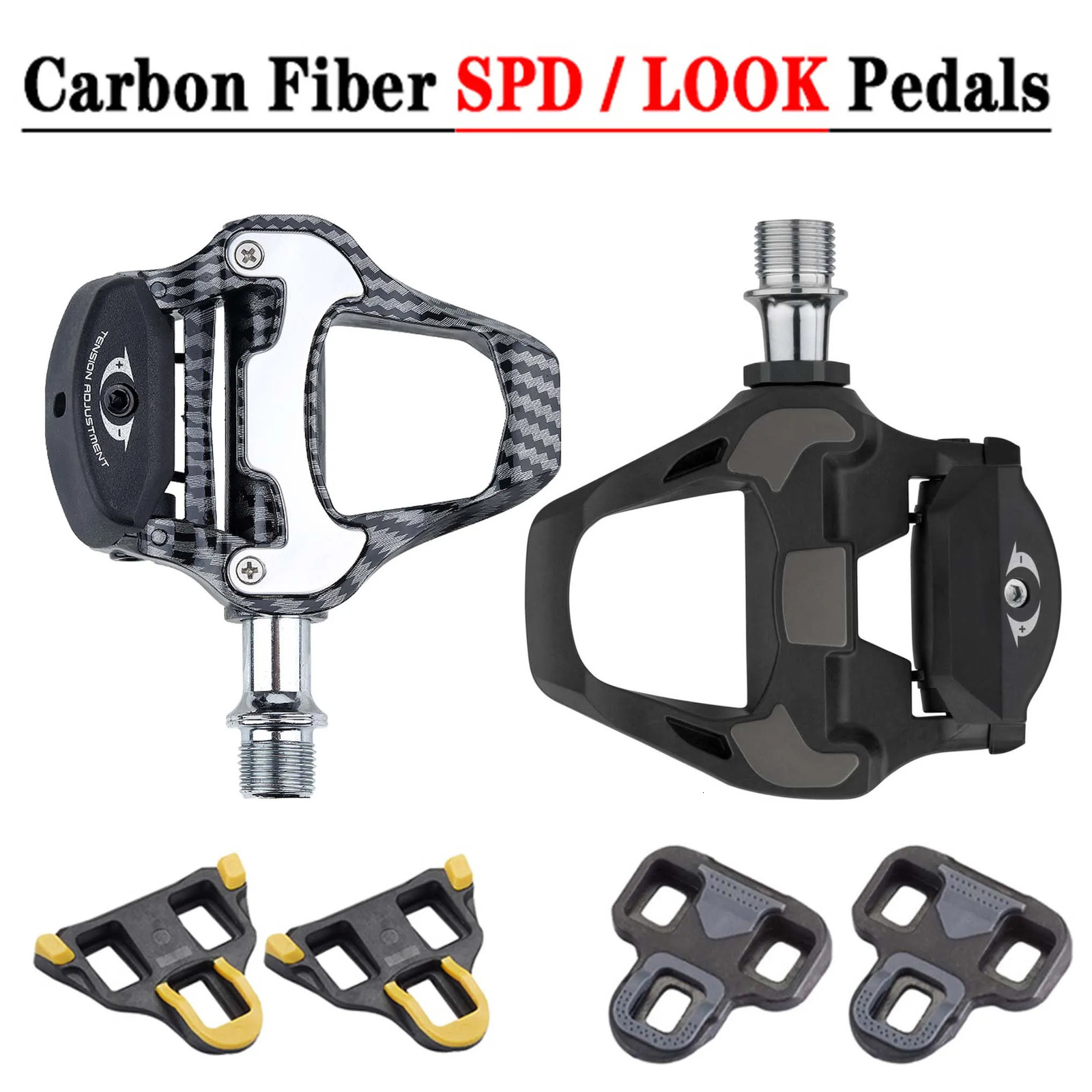 Carbon fiber road bicycle SPD clip pedal suitable for SPDglue selflocking professional pedals R8000R550 with SMSH11 250410