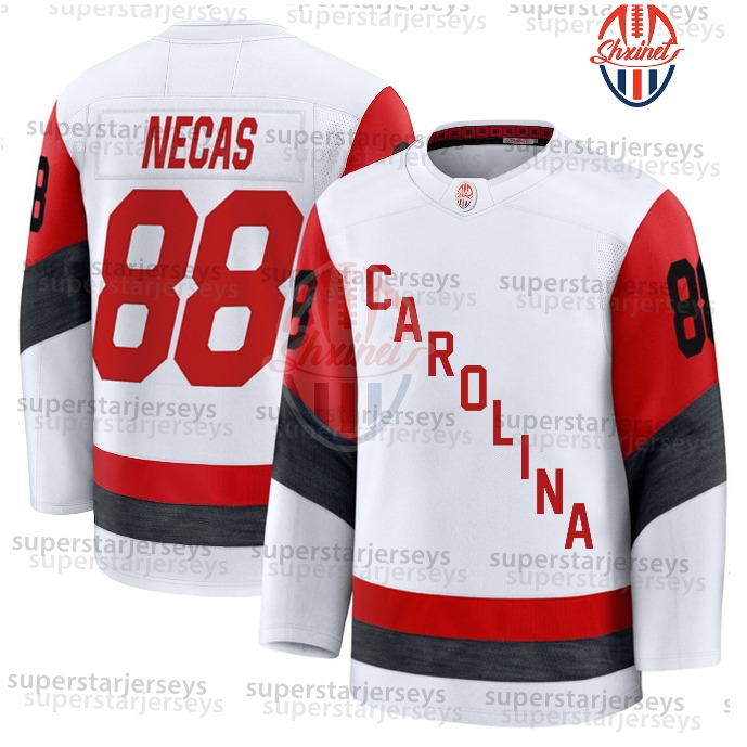 Sebastian Aho 2025-26 New Road Jersey Andrei Svechnikov Seth Jarvis Jalen Chatfield William Carrier Bradly Nadeau Staal Jaccob Slavin Taylor Hall