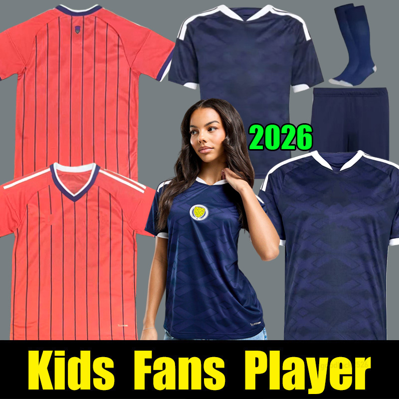 2026 World Cup scotland Fans football shirt Soccer Jerseys ROBERTSON McTominay McGREGOR SHANKLAND MCGREGOR Christmas Gifts Homemaillot Away red men kids kit