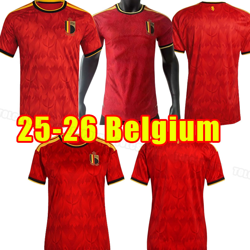 BELGIUM 2025 2026 soccer jerseys National Team DE BRUYNE HAZARD COURTOIS LUKAKU TIELEMANS 25 26 Batshuayi Football Shirt Kits Men Adult women