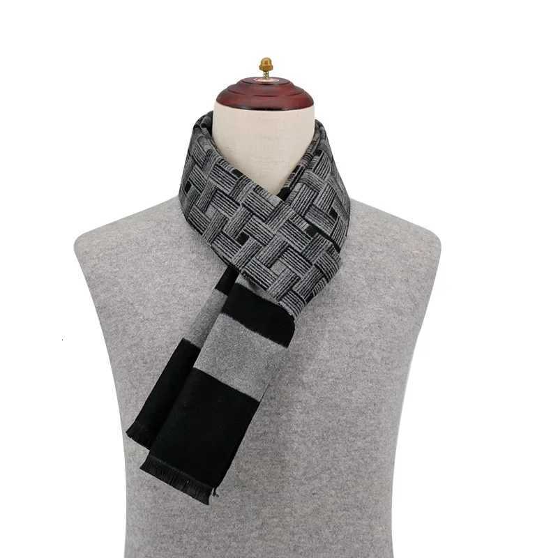 Luxury 2024 Luxury Men Pashmina Scarf for Men Winter Wool Neckwarmer Scarves Male Winter Plaid Cashmere Neck Scarfs Y251115