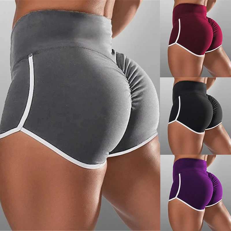 Womens summer sports shorts fitness and gym tight shorts waist yoga shorts low waist stretch shorts gym clothing Z250415