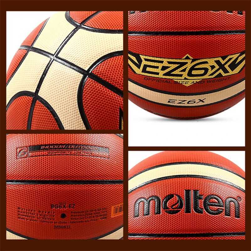 Molten Basketball Balls Official Size 7/6/5 PU Material High Quality Balls Outdoor Indoor Match Training Women Men BaloncestoW251115
