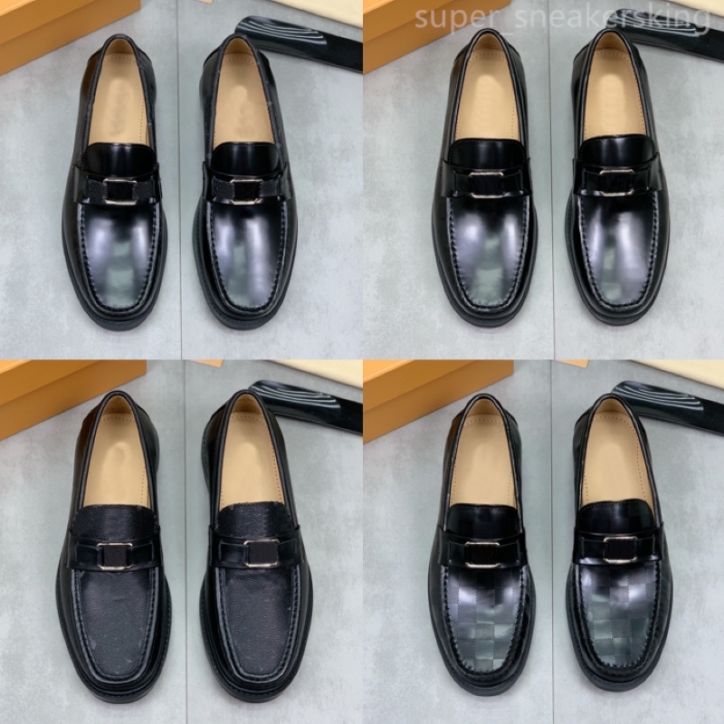 Designer Men Dress Shoes Brand Loafers Genuine Leather Fashion Business Office Work Party Weddings Flat Shoe 38-46
