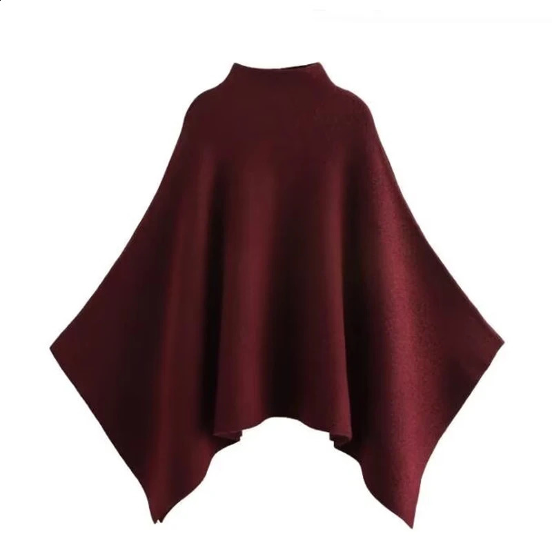Willshela Womens Fashion Solid Asymmetric Knitted Collar Top Retro O-neck Long sleeved Womens Fashion Womens Top 250410