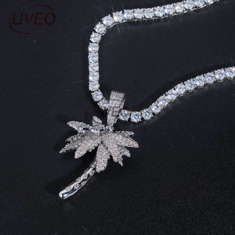 Iced Out Gold Sterling Silver Jewelry VVS 925 Moissanite Cuban Ring Hiphop Pass Dias Tester Cuban Link Chains Pendant Fashion Gift