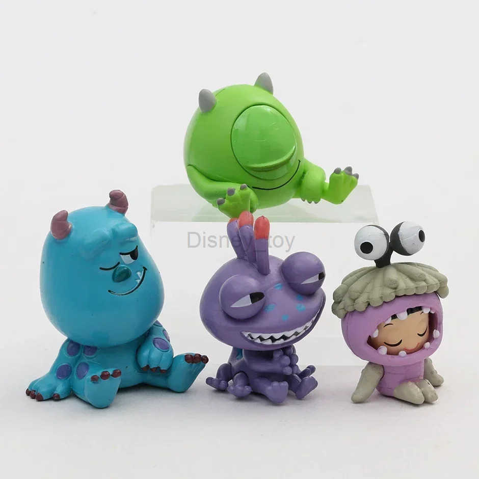 Disney toy Monsters Inc Sullivan Mike Wazowski Randall Boo Cartoon Kawaii Q-Version Doll Shaped Toy Set 4 pieces/set Y2504016