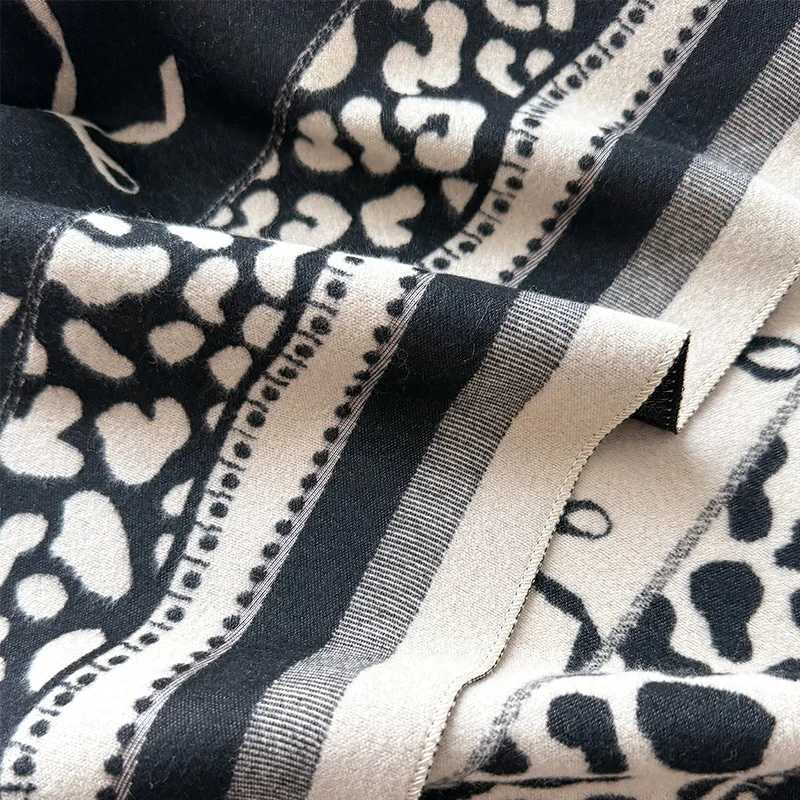 Luxury 2024 Latest Design Winter Two-Sided Jacquard Cashmere Scarves High Quality Women Thicken Wrap Shawl Ladies Wool Pashmina Scarf Y251115