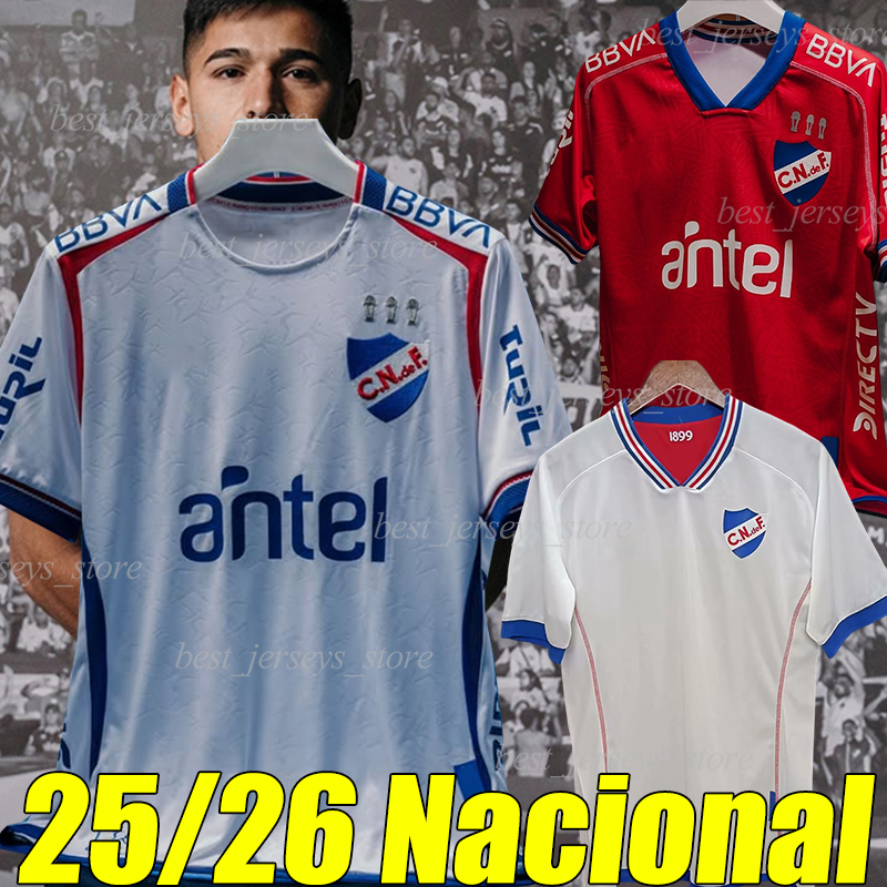 2025 Luis Suarez Club Nacional soccer jerseys 25/26 Uruguay N.LOPEZ J.RECOBA L.VILLALBA D.HERAZO E.VARGAS ARADY OTERO L.BOGGIO OLIVA L.MORALES S.COATES football shirts