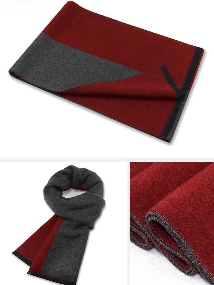 Luxury Mens Scarf Winter Warm Windproof Scarf Casual Fashion Classic Checked Scarf for Men Y251115