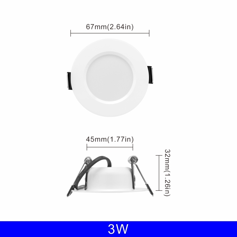 10pcs/lot Led Downlight 3W 5W 7W 9W 12W 15W 220V Recessed Ceiling Light 3/4/5 inch Round Led Panel Down Light Spotlight Lighting