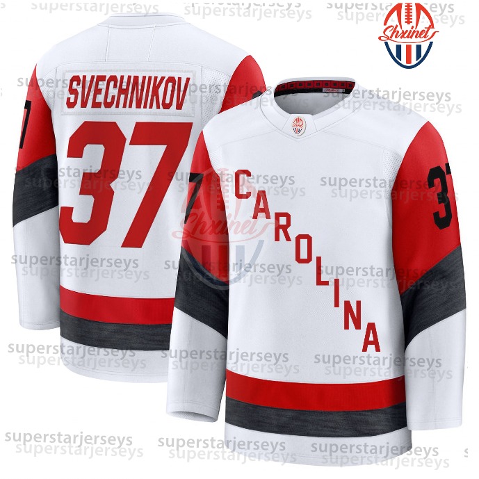 Sebastian Aho 2025-26 New Road Jersey Andrei Svechnikov Seth Jarvis Jalen Chatfield William Carrier Bradly Nadeau Staal Jaccob Slavin Taylor Hall