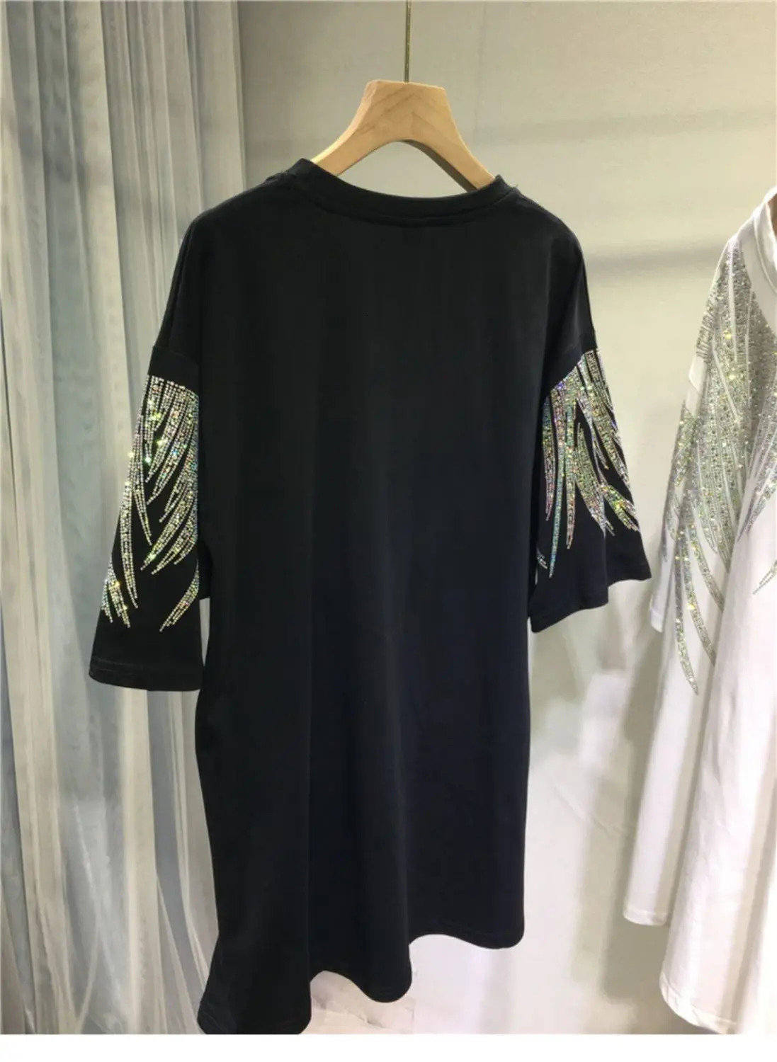 L-4XL Plus Size Tops Rhinestone Graphic T-shirts Large Size Tunic for Women Men Summer Cotton Womens Clothing Chubby Y2K 250415