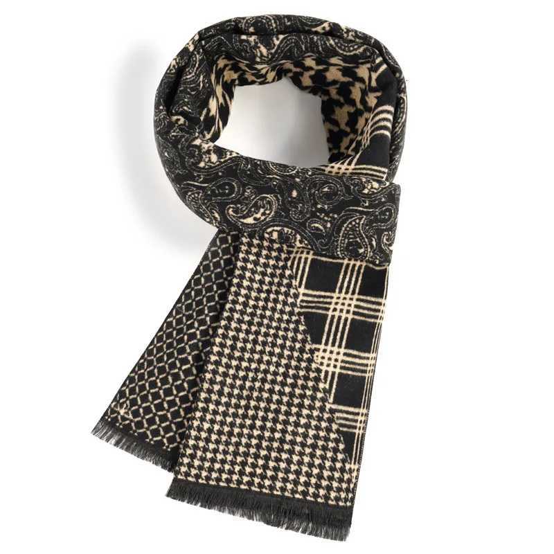 Luxury Classic Brand Scarfs Men High Quality Lmitation Cashmere Winter Warm Scarves Vintage Shawl Wrap Luxury Designer Scarf Male Gifts Y251115