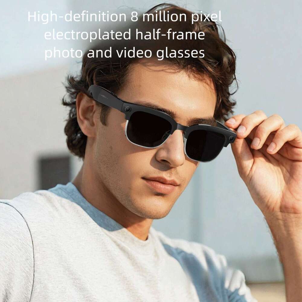 Brand designer Sunglasses Photographic Video Recording AI Smart Bluetooth Automatic Recognition Translation Color Change Glasses